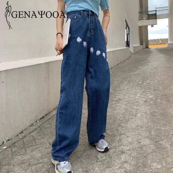 women's genayooa korean straight high waist denim dots boyfriend jeans for women streetwear loose trousers chic, Blue
women's genayooa korean straight high waist denim dots boyfriend jeans for women streetwear loose trousers chic, Blue