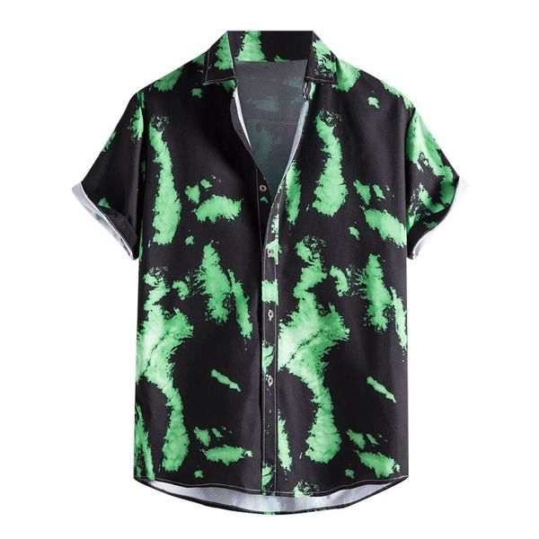 men's casual shirts summer printed buttons short sleeve cardigan shirt loose turn-down collar men hawaiian for camisa, White;black
men's casual shirts summer printed buttons short sleeve cardigan shirt loose turn-down collar men hawaiian for camisa, White;black