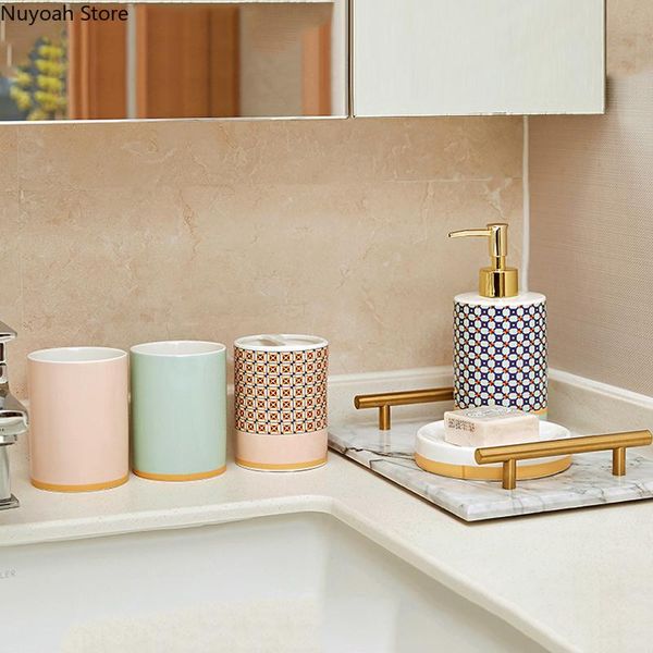 simple and modern bathroom supplies ceramic toothpaste dispenser/toothbrush holder/lotion bottle decoration accessories bath accessory set
simple and modern bathroom supplies ceramic toothpaste dispenser/toothbrush holder/lotion bottle decoration accessories bath accessory set
