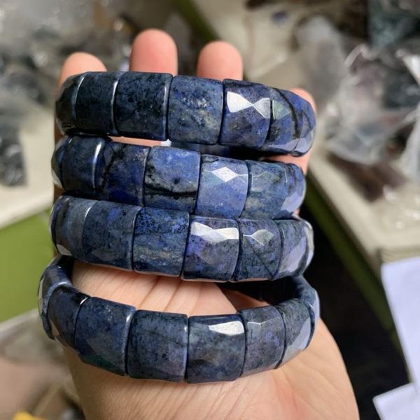 link, chain blue natural dumortierite stone beads bracelet gemstone jewelry bangle for woman gift wholesale, Black
link, chain blue natural dumortierite stone beads bracelet gemstone jewelry bangle for woman gift wholesale, Black