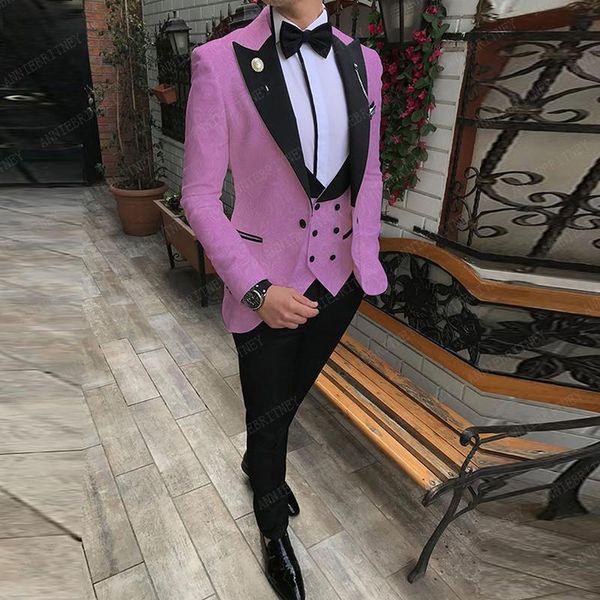 men's suits & blazers classic jacquard men suit 3 pieces slim fit formal business pink groom wedding tuxedo jacket vest pants set, White;black
men's suits & blazers classic jacquard men suit 3 pieces slim fit formal business pink groom wedding tuxedo jacket vest pants set, White;black