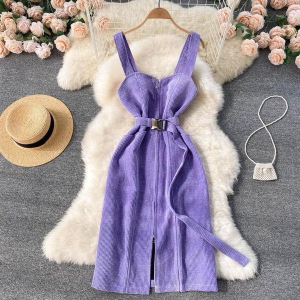 casual dresses french retro corduroy suspender sweet temperament age reducing lace up waist thin bag hip split dress women, Black;gray
casual dresses french retro corduroy suspender sweet temperament age reducing lace up waist thin bag hip split dress women, Black;gray