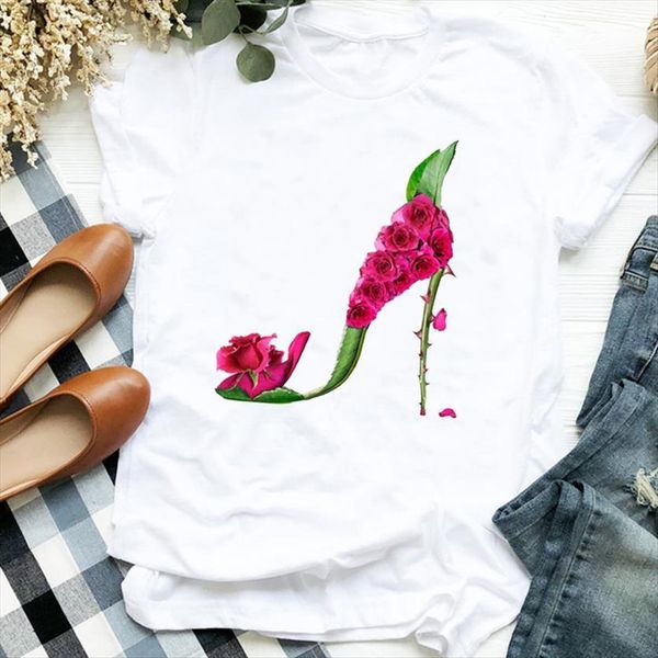 floral short sleeve print women kawaii funny tee clothes female graphic, White
floral short sleeve print women kawaii funny tee clothes female graphic, White