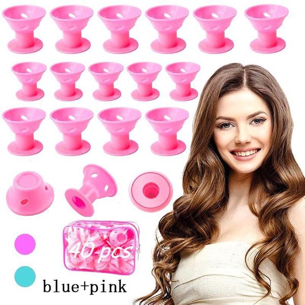 40pcs soft rubber magic hair curler care rollers silicone no heat clip curling styling diy tool1, Black
40pcs soft rubber magic hair curler care rollers silicone no heat clip curling styling diy tool1, Black