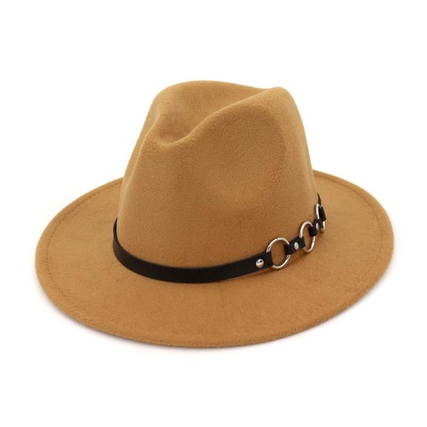wool felt metal ring simple belt flat eaves jazz hats european american round caps bowler wide brim, Blue;gray
wool felt metal ring simple belt flat eaves jazz hats european american round caps bowler wide brim, Blue;gray
