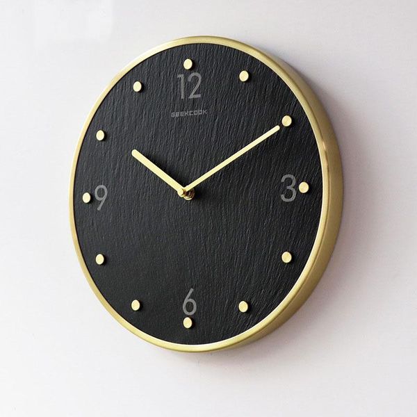wall clocks modern design nordic pendulum hanging clock natural slate face brass pointer metal frame home decoration
wall clocks modern design nordic pendulum hanging clock natural slate face brass pointer metal frame home decoration