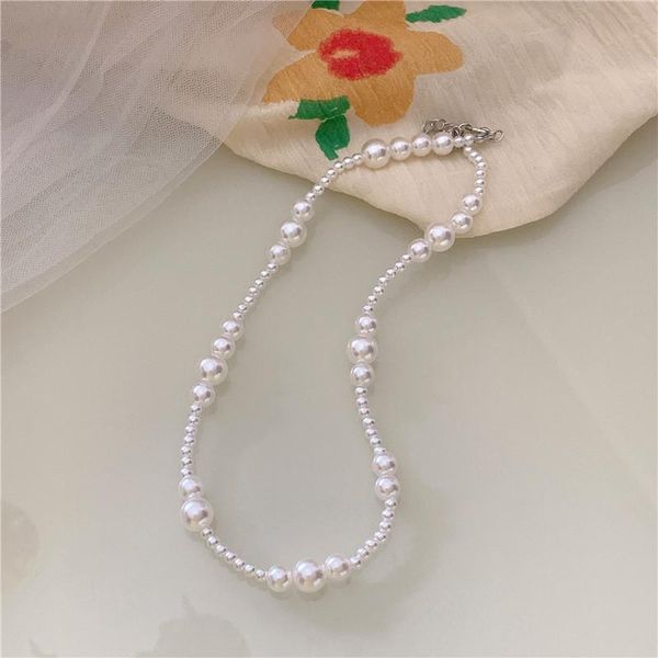 chains ins imitation pearl neads necklace korean retro personality wild temperament clavicle chain for women wedding jewelry gifts, Silver
chains ins imitation pearl neads necklace korean retro personality wild temperament clavicle chain for women wedding jewelry gifts, Silver
