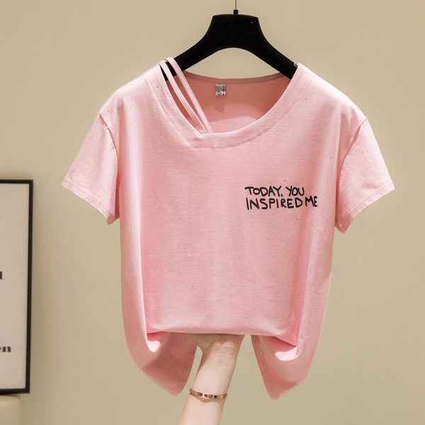 women's t-shirt summer short sleeve women fashion letter printing bottoming shirt loose plus size comfortable cotton casual female, White
women's t-shirt summer short sleeve women fashion letter printing bottoming shirt loose plus size comfortable cotton casual female, White