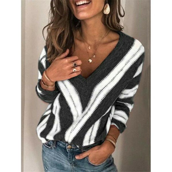 women's sweaters fashion ladies autumn winter v-neck knitted sweater long sleeve casual pullover loose jumper black blue gray, White;black
women's sweaters fashion ladies autumn winter v-neck knitted sweater long sleeve casual pullover loose jumper black blue gray, White;black