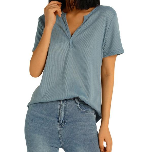 women's t-shirt ladies summer basic loose style short sleeve v neck casual fashion pullovers solid 5 colors women t-shirts plus size s, White
women's t-shirt ladies summer basic loose style short sleeve v neck casual fashion pullovers solid 5 colors women t-shirts plus size s, White