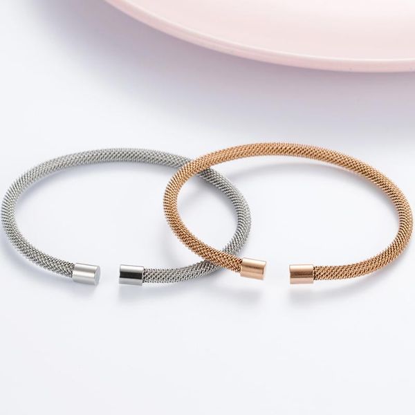 bangle trend open bangles for women titanium stailess steel chain charm mesh bracelets adjustable girl brand jewelry, Black
bangle trend open bangles for women titanium stailess steel chain charm mesh bracelets adjustable girl brand jewelry, Black