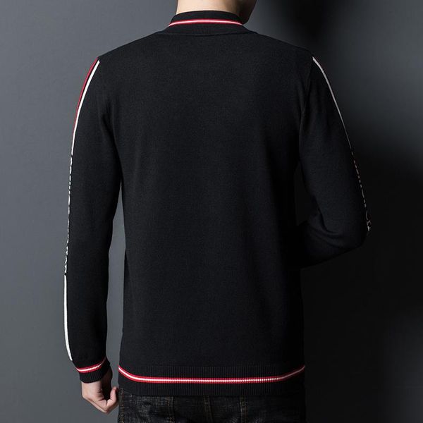 men's sweaters cardigan autum grade designer fashion knit luxury zipper striped sweater mens casual coats jacket men clothing, White;black
men's sweaters cardigan autum grade designer fashion knit luxury zipper striped sweater mens casual coats jacket men clothing, White;black
