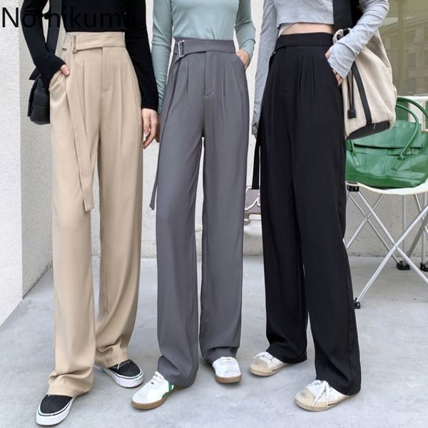 nomikuma spring korean elegant long pants belt high waist women trousers causal solid straight pants mujer pantalones 6f556 210427, Black;white
nomikuma spring korean elegant long pants belt high waist women trousers causal solid straight pants mujer pantalones 6f556 210427, Black;white