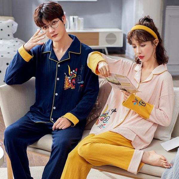 men's sleepwear fun chinese printed paired pajamas set autumn winter long sleeve patchwork cotton men lapel cardigan loose women cozy h, Black;brown
men's sleepwear fun chinese printed paired pajamas set autumn winter long sleeve patchwork cotton men lapel cardigan loose women cozy h, Black;brown