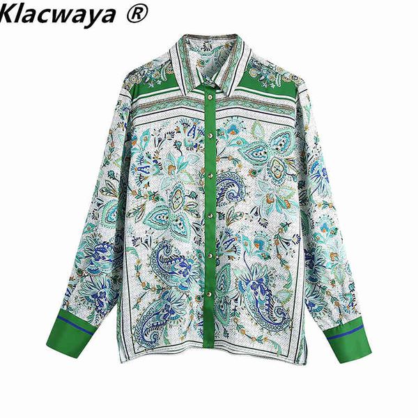 za green print women shirt vintage collared long sleeve button up woman fashion retro casual summer blouses 210521, White
za green print women shirt vintage collared long sleeve button up woman fashion retro casual summer blouses 210521, White