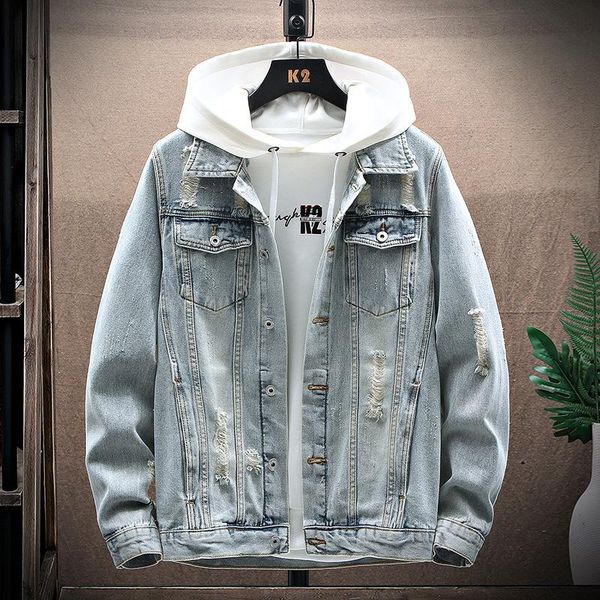 men's jackets 2021 autumn trendy break ripped denim outer jacket youth lapels simple fashion and handsome, Black;brown
men's jackets 2021 autumn trendy break ripped denim outer jacket youth lapels simple fashion and handsome, Black;brown