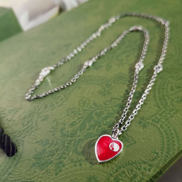 925 silver suit red enamel love necklace fashion simple clavicle chain tanabata gift signature deals
925 silver suit red enamel love necklace fashion simple clavicle chain tanabata gift signature deals