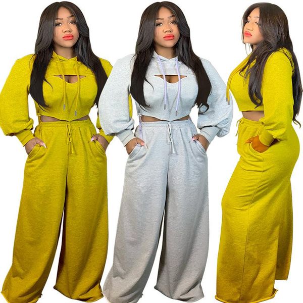 women's two piece pants selling women casual sets lantern sleeve hollow out hoodies high elastic waist wide-leg sweatpants fall tracksu, White
women's two piece pants selling women casual sets lantern sleeve hollow out hoodies high elastic waist wide-leg sweatpants fall tracksu, White