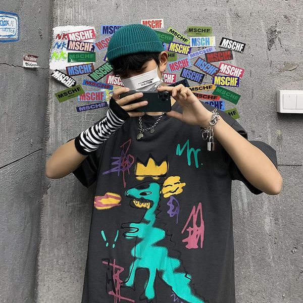 men's t-shirts summer fashion printing short-sleeved t-shirt loose dark bottoming shirt half sleeve clothes men streetwear, White;black
men's t-shirts summer fashion printing short-sleeved t-shirt loose dark bottoming shirt half sleeve clothes men streetwear, White;black
