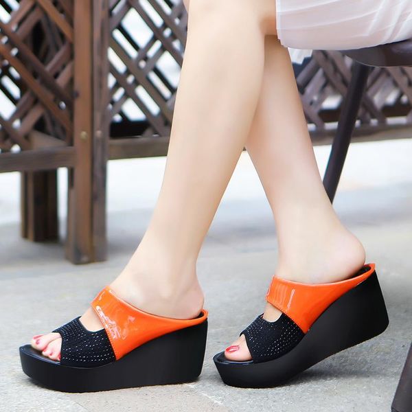 slippers elegant crystal chunky platform women mix color casual outdoor high heels sandals 2021 summer non-slip slider, Black
slippers elegant crystal chunky platform women mix color casual outdoor high heels sandals 2021 summer non-slip slider, Black