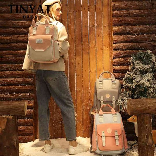 tinyat candy women canvas backpack waterproof feminina lap15 pink patchwork school s bags for teenage girls 210911
tinyat candy women canvas backpack waterproof feminina lap15 pink patchwork school s bags for teenage girls 210911