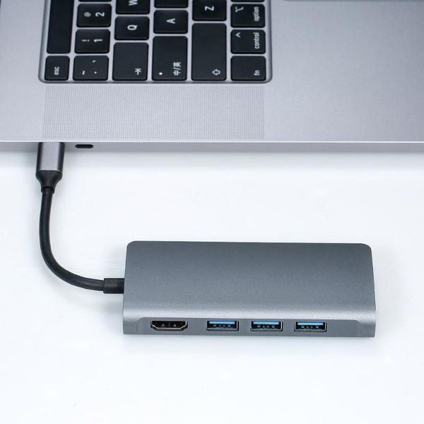 8-in-1 type-c hub to 4k@30hz hd adapter with ethernet port/ usb3.0/ 87w pd quick charge/ support tf&sd card reading usb hubs
8-in-1 type-c hub to 4k@30hz hd adapter with ethernet port/ usb3.0/ 87w pd quick charge/ support tf&sd card reading usb hubs