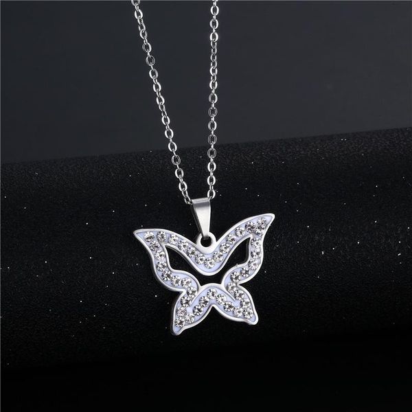 pendant necklaces luxury full rhinestone crystal butterfly choker necklace for women stainless steel animal chain femme collier, Silver
pendant necklaces luxury full rhinestone crystal butterfly choker necklace for women stainless steel animal chain femme collier, Silver