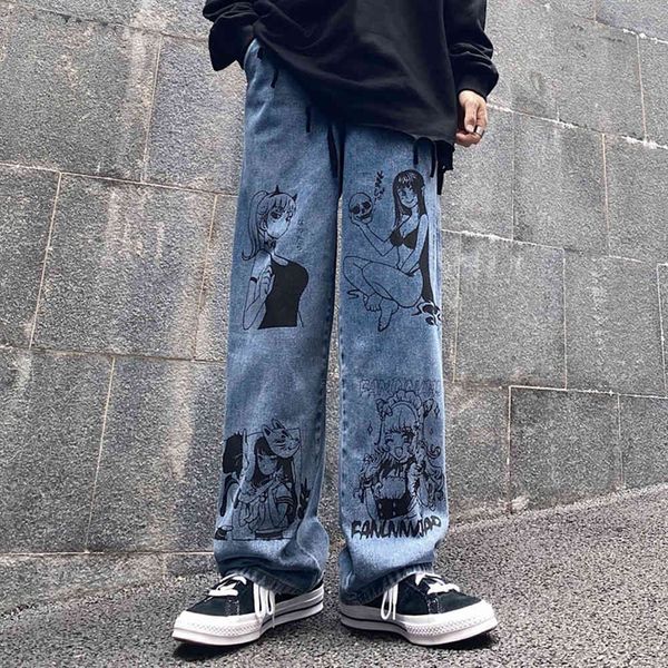 men's jeans retro jeans anime print, casual straight, street fashion cowboy pants bue2, Blue
men's jeans retro jeans anime print, casual straight, street fashion cowboy pants bue2, Blue