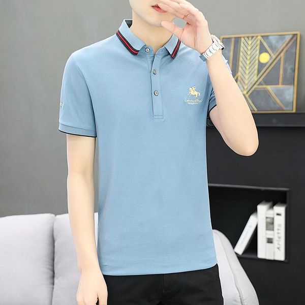 men's polos summer short-sleeved shirt embroidered letter casual slim lapel breathable moisture-absorbing sports t-shirt, White;black
men's polos summer short-sleeved shirt embroidered letter casual slim lapel breathable moisture-absorbing sports t-shirt, White;black
