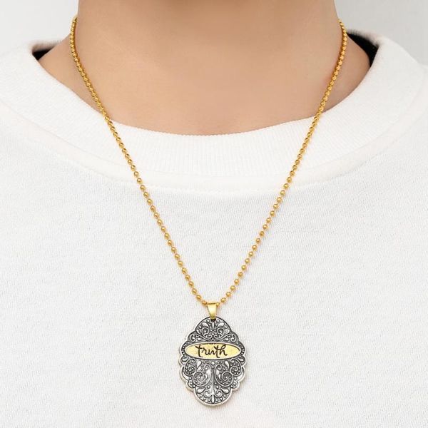 fashion jewelry vintage hollow out christian truth double layer letters pendant necklace necklaces, Silver
fashion jewelry vintage hollow out christian truth double layer letters pendant necklace necklaces, Silver
