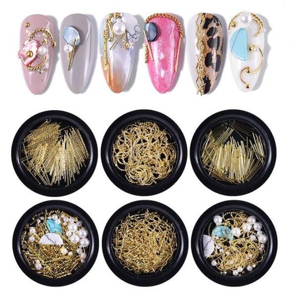 nail art decorations 1 box gold matellic mixed 3d pearls bend metal studs rivets shell flakes charm uv manicure accessories, Silver;gold
nail art decorations 1 box gold matellic mixed 3d pearls bend metal studs rivets shell flakes charm uv manicure accessories, Silver;gold