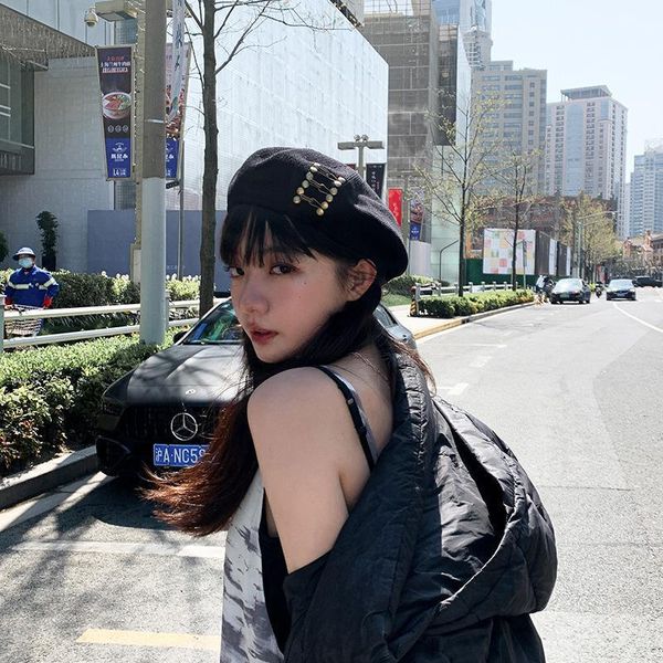 berets women girl beret trendy cool with buckle elegant lady winter caps, Blue;gray
berets women girl beret trendy cool with buckle elegant lady winter caps, Blue;gray