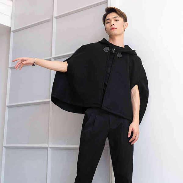 wool m-4xl cloak jacket with hood mao nizi shawl coat high tide section british short korean version of small autumn and wi zsvx, Black
wool m-4xl cloak jacket with hood mao nizi shawl coat high tide section british short korean version of small autumn and wi zsvx, Black