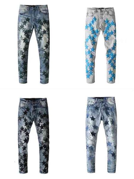 men's jeans mens jeans denim star patch fashion europe and america high street jhs4, Blue
men's jeans mens jeans denim star patch fashion europe and america high street jhs4, Blue