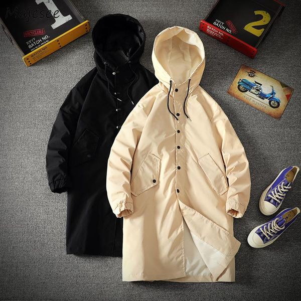 men's trench coats men hooded windproof single breasted over knees outwear autumn winter design oversize s-3xl chic simple windbreaker, Tan;black
men's trench coats men hooded windproof single breasted over knees outwear autumn winter design oversize s-3xl chic simple windbreaker, Tan;black