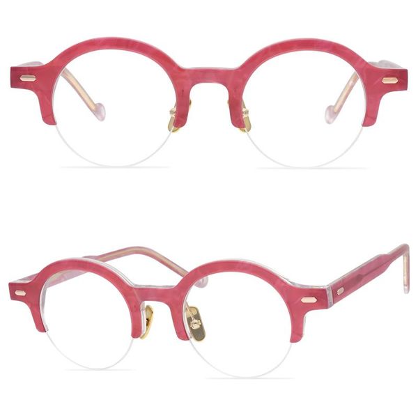 fashion sunglasses frames personalized round half-frame optical pink glasses men's designer niche eyewear luxury women's eyeglasse, Black
fashion sunglasses frames personalized round half-frame optical pink glasses men's designer niche eyewear luxury women's eyeglasse, Black