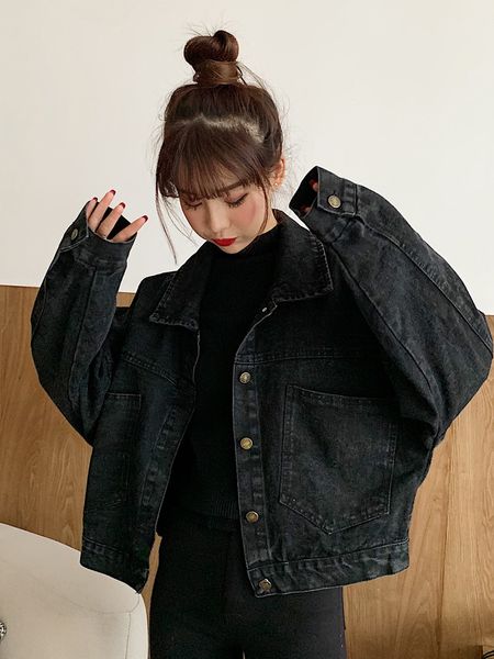 luxury brand coats spring new korean ins loose and versatile denim jacket female student slim long sleeve short fashion, Black
luxury brand coats spring new korean ins loose and versatile denim jacket female student slim long sleeve short fashion, Black
