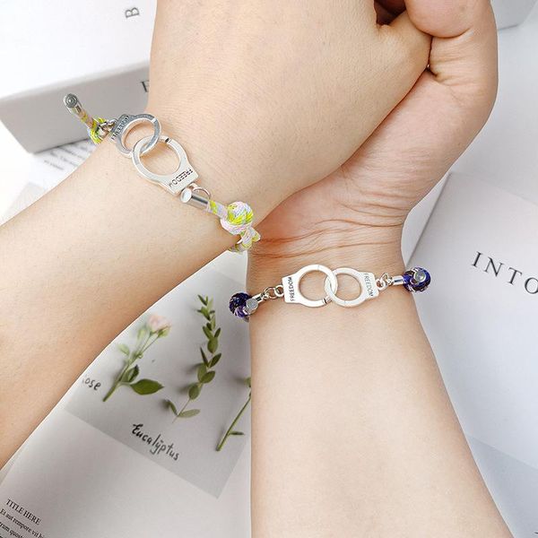 beaded, strands 2021 2pcs magnet couple bracelet handcuffs braclet adjustable matching lovers braslet valentine's day present pair braza, Black
beaded, strands 2021 2pcs magnet couple bracelet handcuffs braclet adjustable matching lovers braslet valentine's day present pair braza, Black