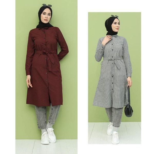 ethnic clothing belted tunic cotton polyester fabric checkered ladies unlined buttoned long sleeve shirt collar women seasonal muslim fashio, Red
ethnic clothing belted tunic cotton polyester fabric checkered ladies unlined buttoned long sleeve shirt collar women seasonal muslim fashio, Red