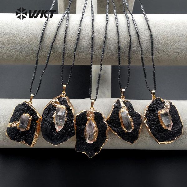pendant necklaces wt-n1088 wholesale natural black tourmaline with crystal irregular plating gold random shape necklace for women jewelry, Silver
pendant necklaces wt-n1088 wholesale natural black tourmaline with crystal irregular plating gold random shape necklace for women jewelry, Silver