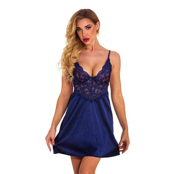 lingerie imitation silk lingerie suit suspender nightdress women's deep v neck halter floral lace pajama dress 211208, Black;white
lingerie imitation silk lingerie suit suspender nightdress women's deep v neck halter floral lace pajama dress 211208, Black;white