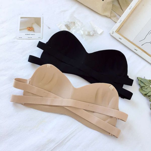 summer strapless women bras back bandage design chest wire soft breathable brassiere solid invisible bra, Black;white
summer strapless women bras back bandage design chest wire soft breathable brassiere solid invisible bra, Black;white