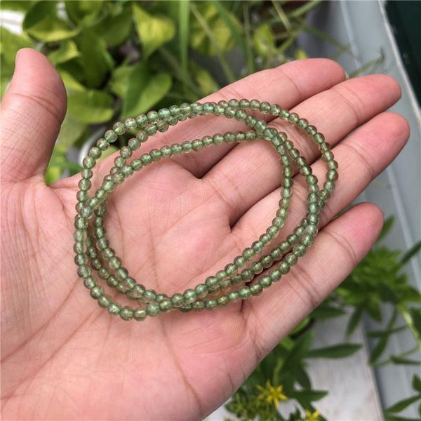 beaded, strands natural green spodumene bracelet round beads 3 loops fashion jewelry gift for women, Black
beaded, strands natural green spodumene bracelet round beads 3 loops fashion jewelry gift for women, Black