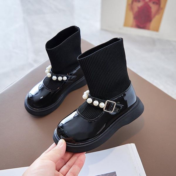 boots fashion pearl princess girls pu leather soft bottom shoes autumn winter knitting splicing children' single g319, Black;grey
boots fashion pearl princess girls pu leather soft bottom shoes autumn winter knitting splicing children' single g319, Black;grey