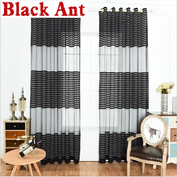 curtain & drapes modern black horizontal stripe sheer for living room window screen bay kitchen drape panel voile gauze x-jd1000
curtain & drapes modern black horizontal stripe sheer for living room window screen bay kitchen drape panel voile gauze x-jd1000