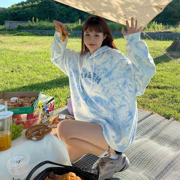 tie-dye hooded sweatshirt women autumn winter korean version loose lazy style pullover long-sleeved trend 210526, Black
tie-dye hooded sweatshirt women autumn winter korean version loose lazy style pullover long-sleeved trend 210526, Black