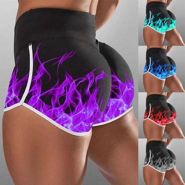 women high waist yoga shorts fire flame 3d printed bulifting tights bmf88 women's, White;black
women high waist yoga shorts fire flame 3d printed bulifting tights bmf88 women's, White;black