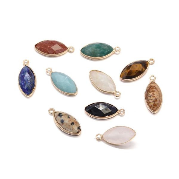 charms selling natural stone semi-precious stones pendant faceted marquise-shaped edging jewelry for making necklace accessories, Bronze;silver
charms selling natural stone semi-precious stones pendant faceted marquise-shaped edging jewelry for making necklace accessories, Bronze;silver