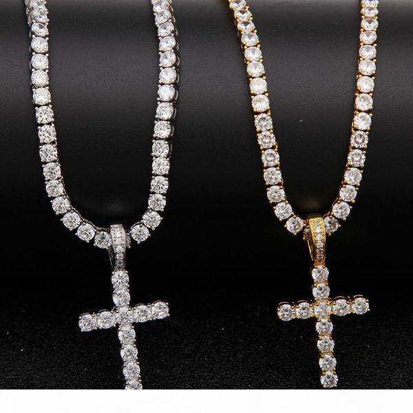 iced out zircon cross pendant with 4mm tennis chain necklace men women hip hop jewelry gold silver cz set
iced out zircon cross pendant with 4mm tennis chain necklace men women hip hop jewelry gold silver cz set