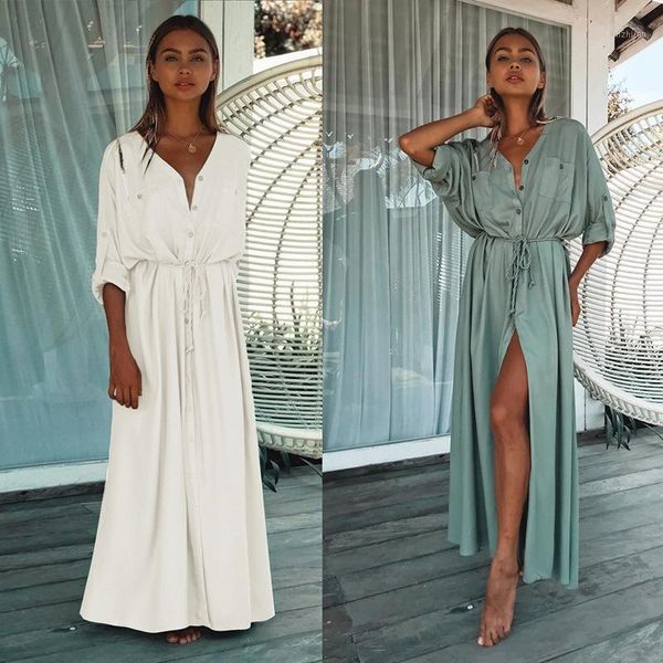 summer beach blouse women fashion bikini dress cover-ups button swimsuit white long sunscreen cardigan women's swimwear, White;black
summer beach blouse women fashion bikini dress cover-ups button swimsuit white long sunscreen cardigan women's swimwear, White;black